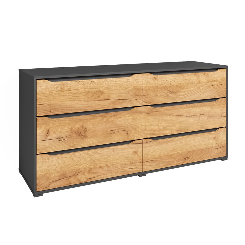 wohnli-moebel-suche-Kommode-mit-Schubladen-Goldkraft-EicheAnthrazit-48-x-77.6-cm Wohnli Möbelsuche - Kommode mit Schubladen