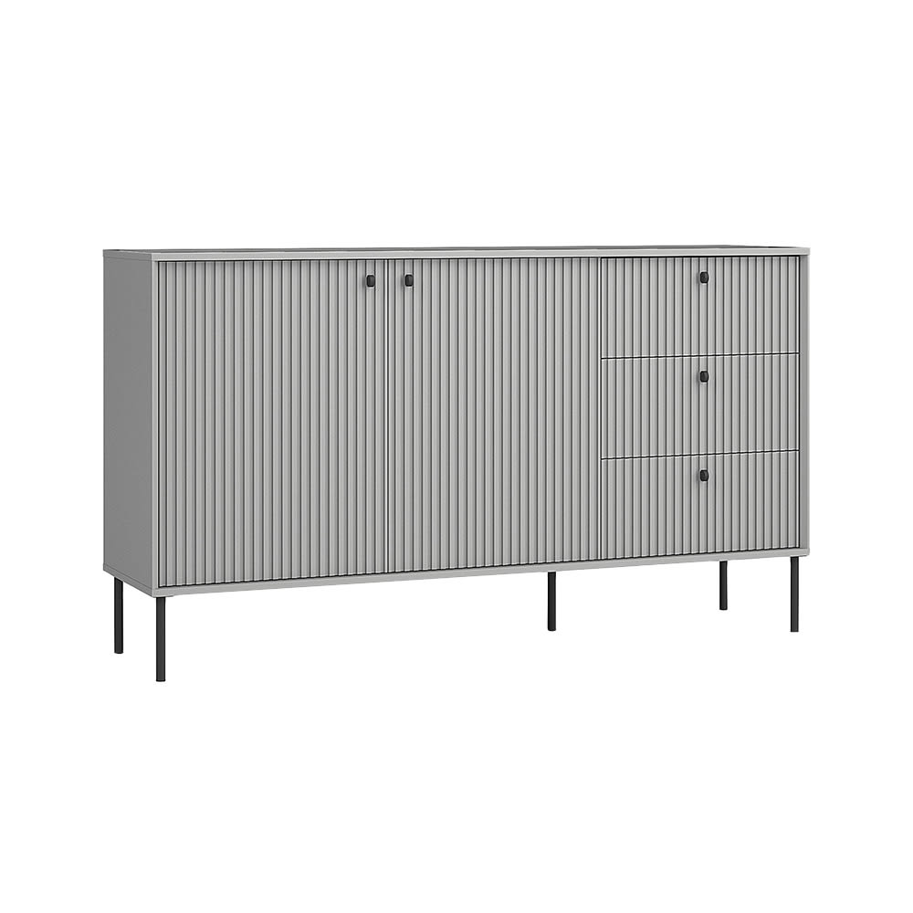 wohnli-moebel-suche-Kommode-mit-Tueren-Schubladen-aus-MDF-grau-1562x405x892cm Wohnli Möbelsuche - Kommode mit Türen & Schubladen aus MDF