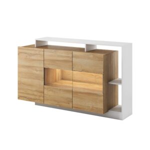 wohnli-moebel-suche-Kommode-mit-Tueren-aus-Spanplatte-155x44x935cm-Eiche-weiss Wohnli Möbelsuche - Kommode mit Türen aus Spanplatte