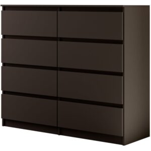 wohnli-moebel-suche-Kommode-mit-acht-Schubladen-schwarz-matt-120-cm Wohnli Möbelsuche - Kommode mit acht Schubladen