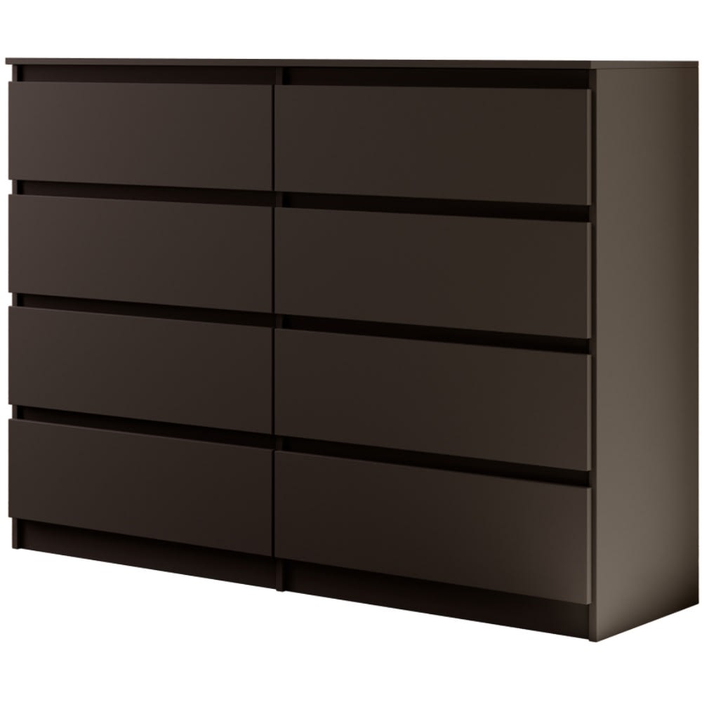 wohnli-moebel-suche-Kommode-mit-acht-Schubladen-schwarz-matt-140-cm Wohnli Möbelsuche - Kommode mit acht Schubladen