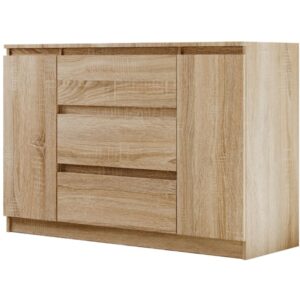 wohnli-moebel-suche-Kommode-mit-drei-Schubladeneiche-Sonoma-120-cm Wohnli Möbelsuche - Kommode mit drei Schubladen