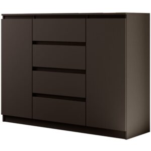 wohnli-moebel-suche-Kommode-mit-vier-Schubladen-schwarz-matt-140-cm Wohnli Möbelsuche - Kommode mit vier Schubladen