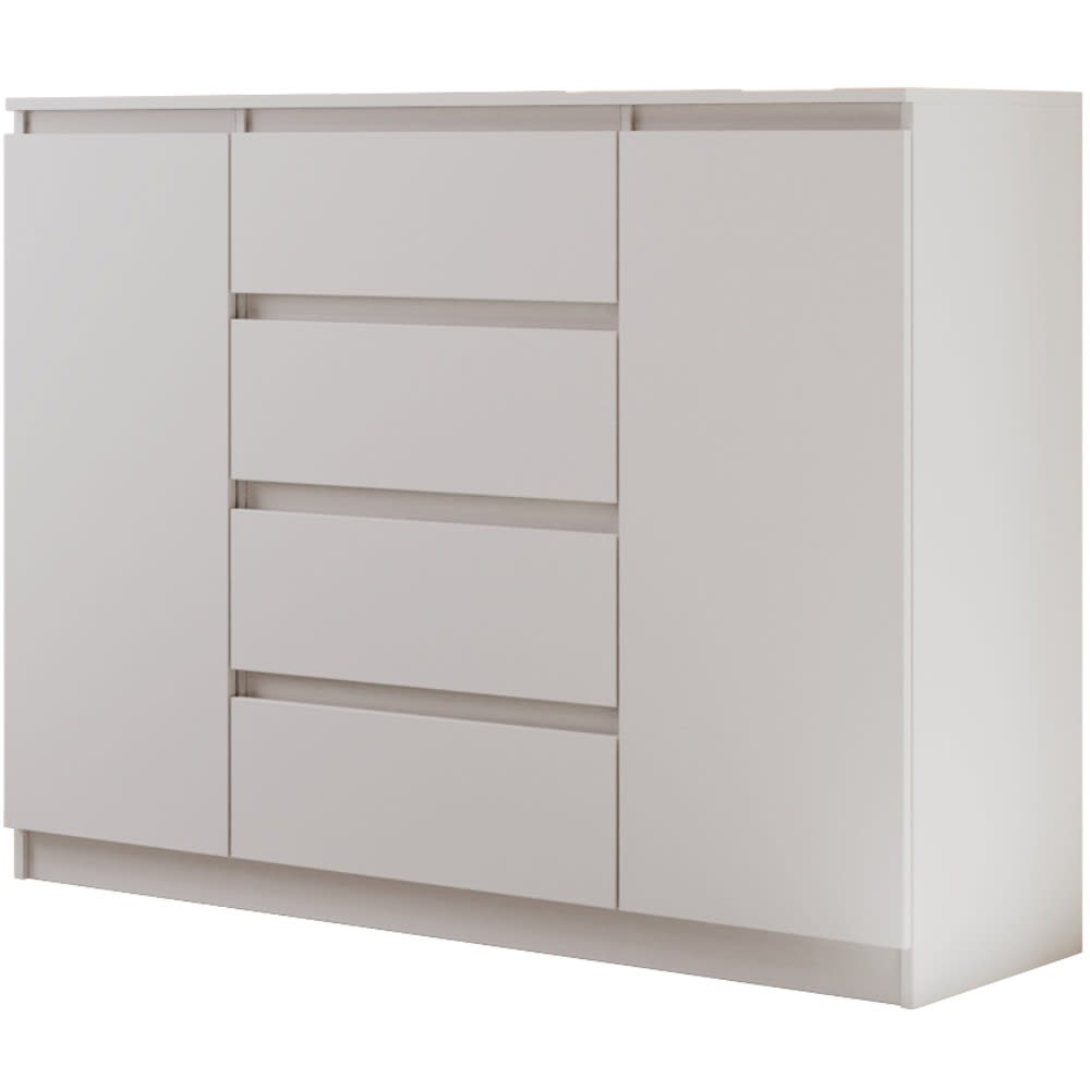 wohnli-moebel-suche-Kommode-mit-vier-Schubladen-weiss-matt-140-cm Wohnli Möbelsuche - Kommode mit vier Schubladen