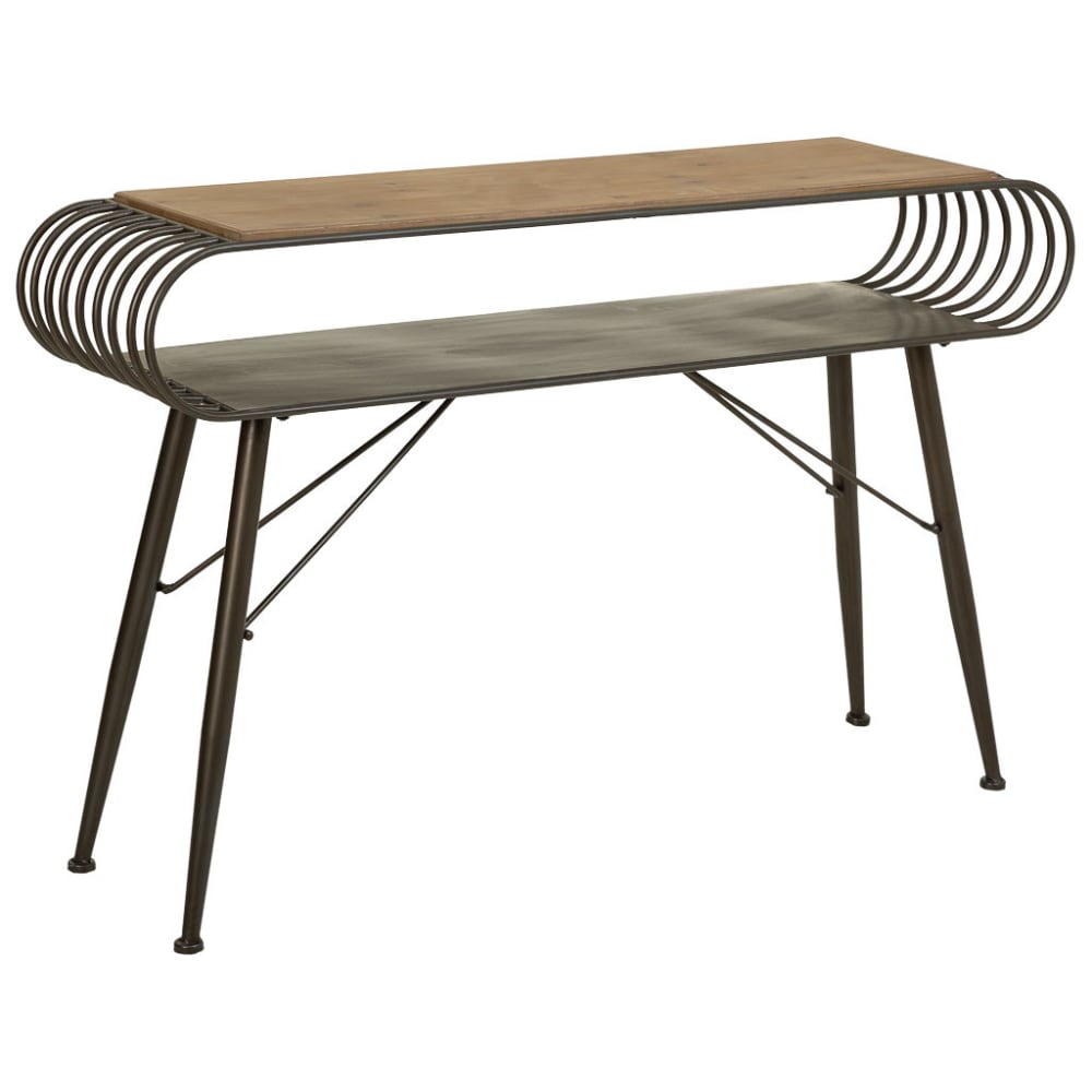 Wohnli Möbelsuche - Konsole aus Holz und Metall 119x33x76
