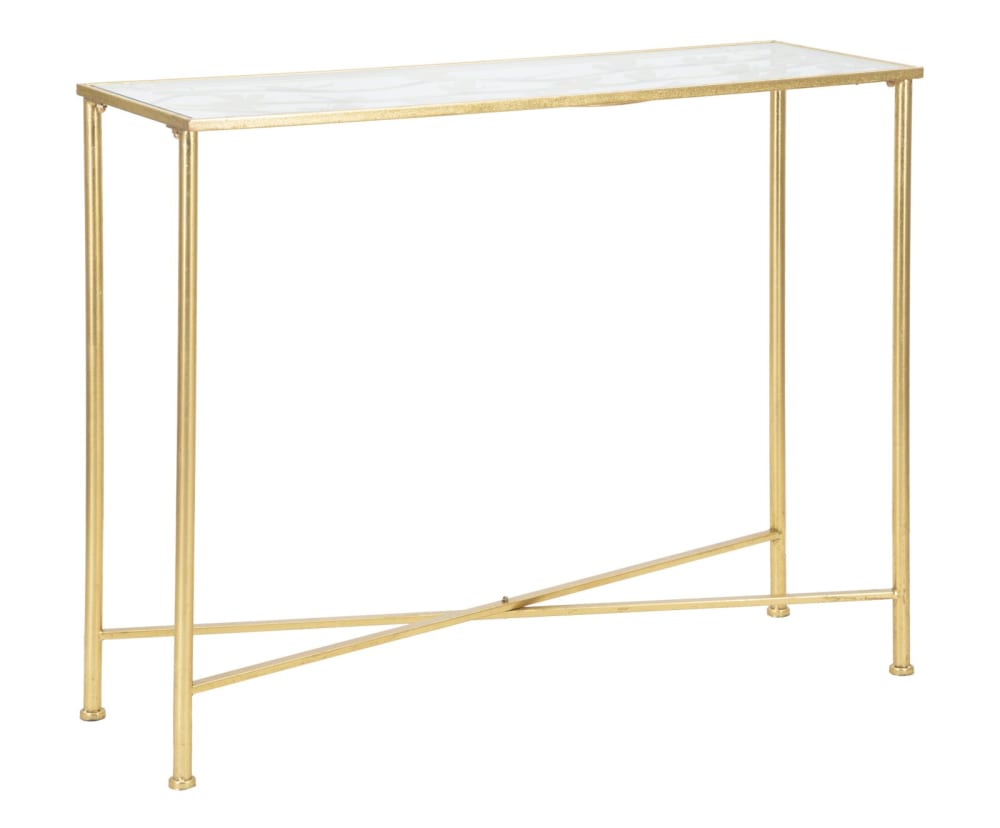 Wohnli Möbelsuche - Konsole aus Metall mit Schmetterlingen cm 100x35x80