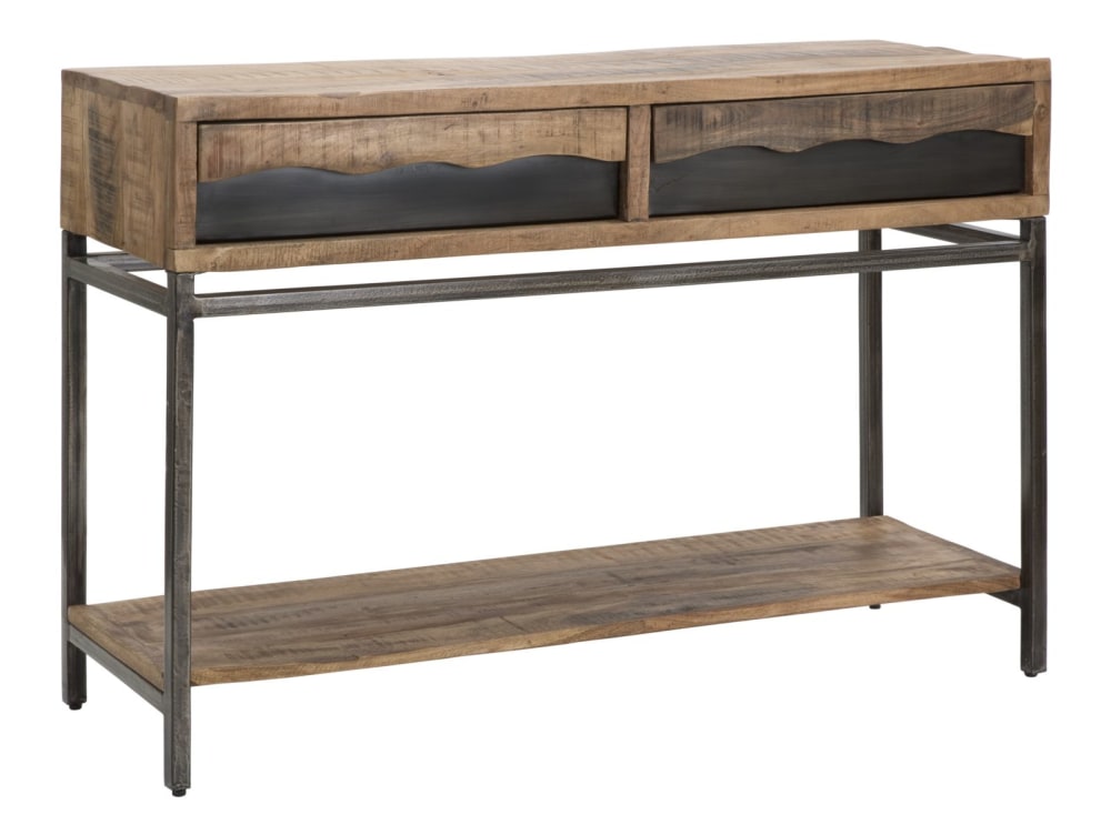 wohnli-moebel-suche-Konsole-aus-braunem-Holz-mit-2-Schubladen-und-Regal-cm-118x40x80 Wohnli Möbelsuche - Konsole aus braunem Holz mit 2 Schubladen und Regal cm 118x40x80