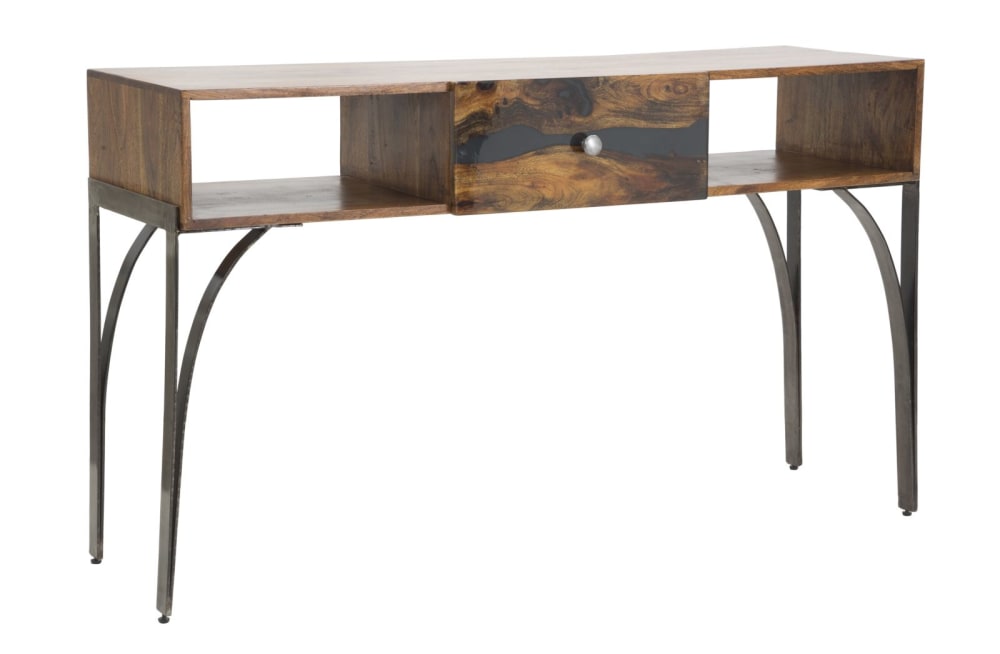 wohnli-moebel-suche-Konsole-aus-braunem-Holz-mit-Schublade-cm-130x40x80 Wohnli Möbelsuche - Konsole aus braunem Holz mit Schublade cm 130x40x80