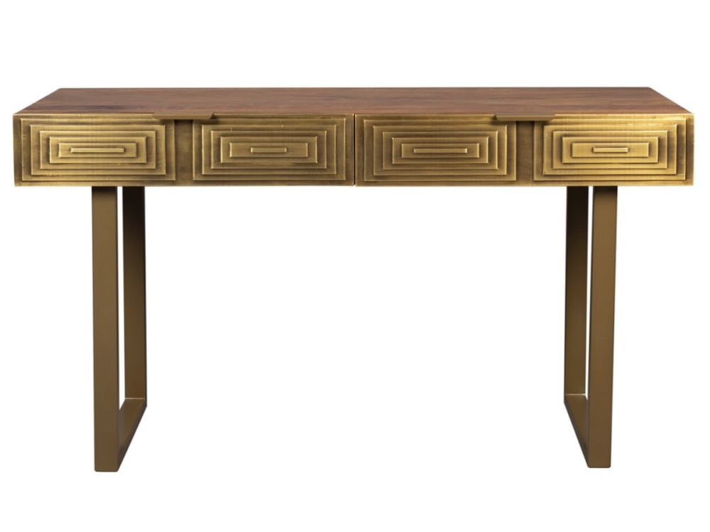 Wohnli Möbelsuche - Konsole aus messingbeschichtetem Mangoholz