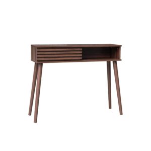 Wohnli Möbelsuche - Konsole in nussbaumfarbener Holzoptik mit Schiebetür