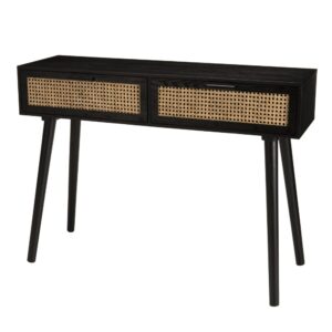 Wohnli Möbelsuche - Konsole mit 2 Schubladen aus Rohrgeflecht