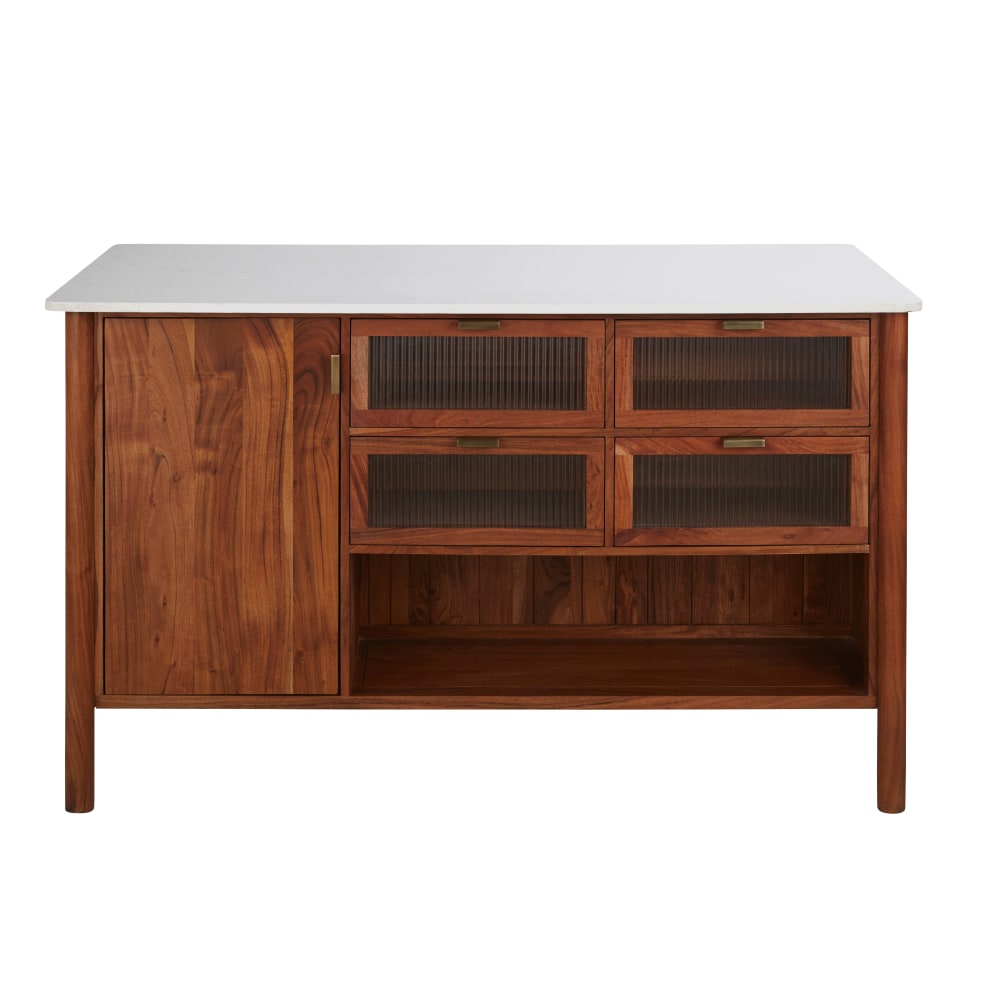 Wohnli Möbelsuche - Kücheninsel aus massivem Akazienholz