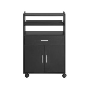 wohnli-moebel-suche-Kuechenschrank-auf-Rollen-mit-einer-Schieb-Ablage-Holz-Schwarz Wohnli Möbelsuche - Küchenschrank auf Rollen mit einer Schieb-Ablage Holz Schwarz