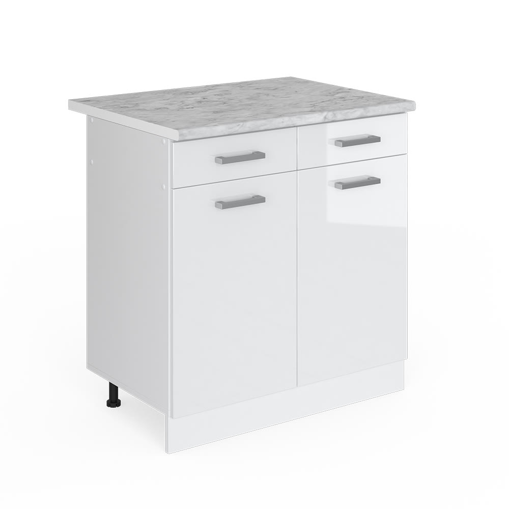 wohnli-moebel-suche-Kuechenunterschrank-AP-Marmor-Weiss-Hochglanz-80-x-81.6cm Wohnli Möbelsuche - Küchenunterschrank