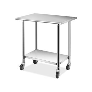 wohnli-moebel-suche-Kuechenwagen-aus-Edelstahl-91.5x61x90cm-Silber Wohnli Möbelsuche - Kuechenwagen aus Edelstahl 91.5x61x90cm