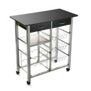 Wohnli Möbelsuche - Küchenwagen mit 2 Schubladen aus Spanplatte und Metall