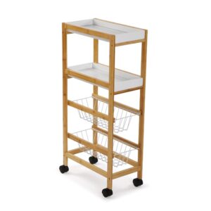 wohnli-moebel-suche-Kuechenwagen-mit-4-Regalboeden-aus-Spanplatte-in-Holzoptik-weiss Wohnli Möbelsuche - Küchenwagen mit 4 Regalböden aus Spanplatte in Holzoptik