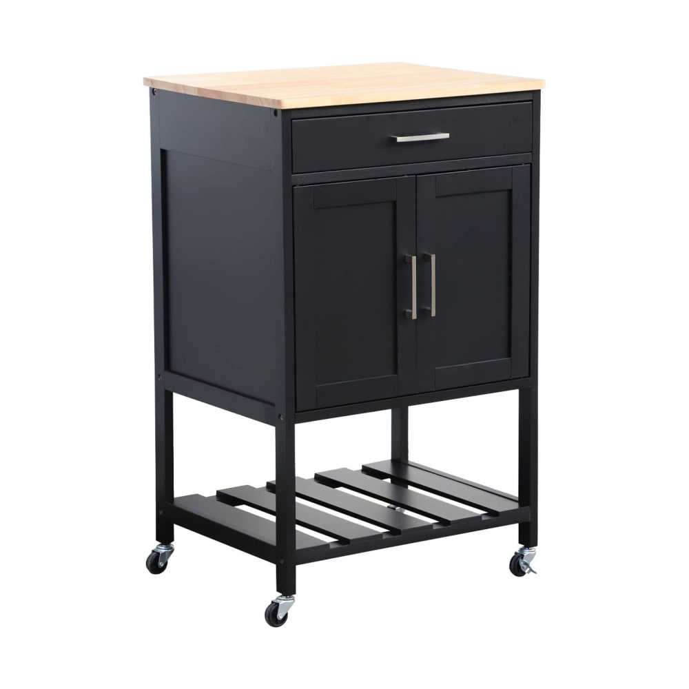 Wohnli Möbelsuche - Küchenwagen mit Platte aus Hevea-Holz