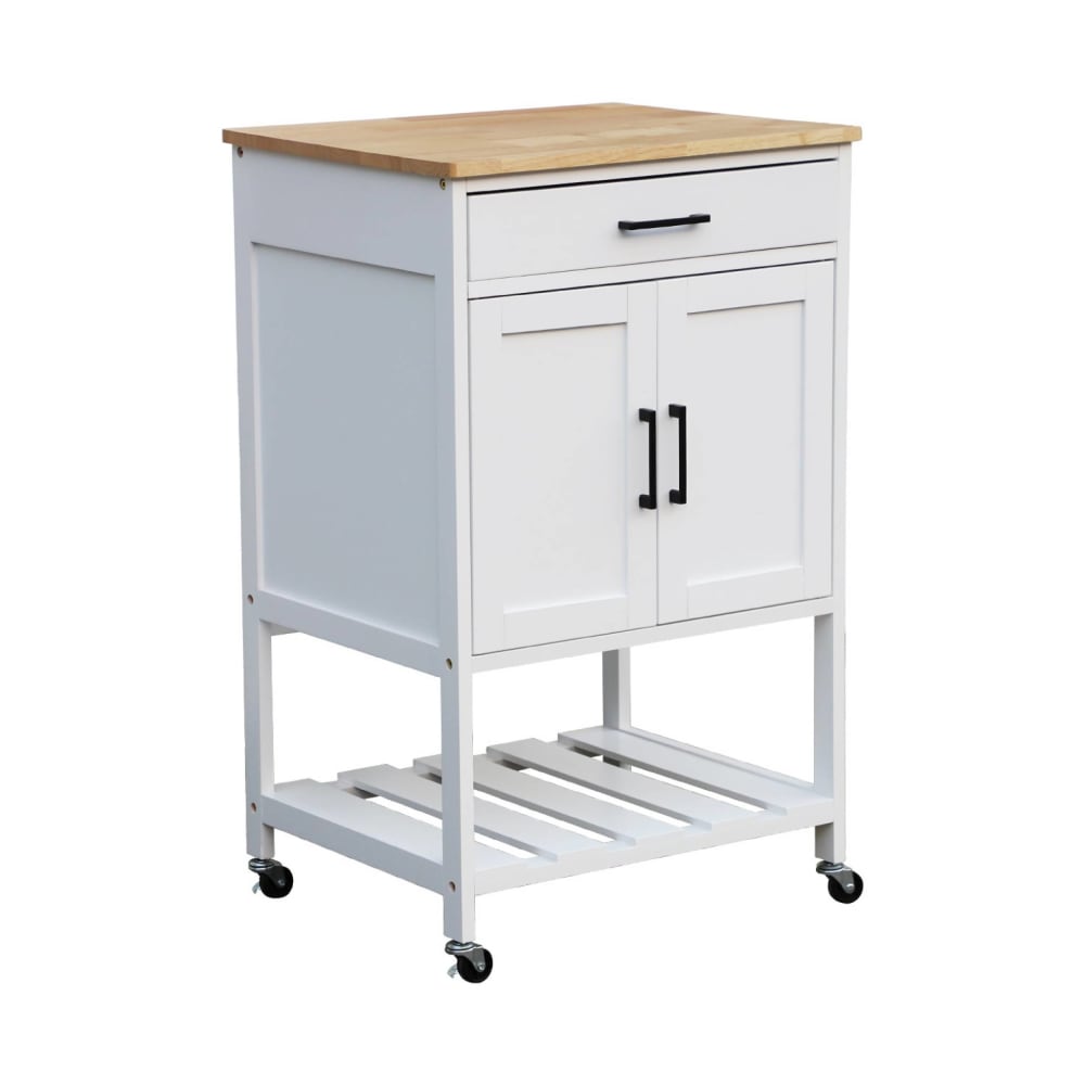 Wohnli Möbelsuche - Küchenwagen mit Platte aus Hevea-Holz