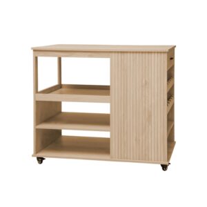 wohnli-moebel-suche-Kuechenwagen-naturfarben-mit-Flaschenregalen Wohnli Möbelsuche - Küchenwagen naturfarben mit Flaschenregalen