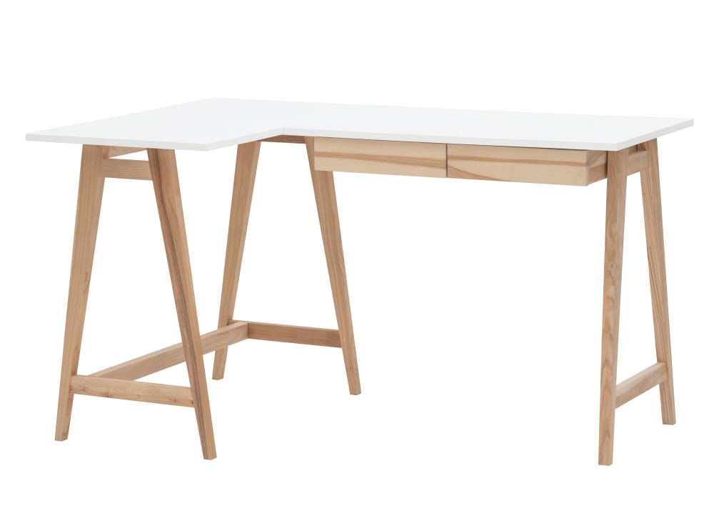 wohnli-moebel-suche-L-foermiger-Schreibtisch-Holz-135x85x75-Weiss Wohnli Möbelsuche - L-förmiger Schreibtisch