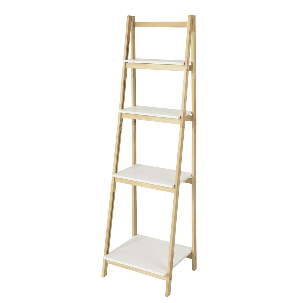 wohnli-moebel-suche-Leiterregal-mit-4-Boeden-klappbar-Holz-Natur Wohnli Möbelsuche - Leiterregal mit 4 Böden klappbar Holz Natur