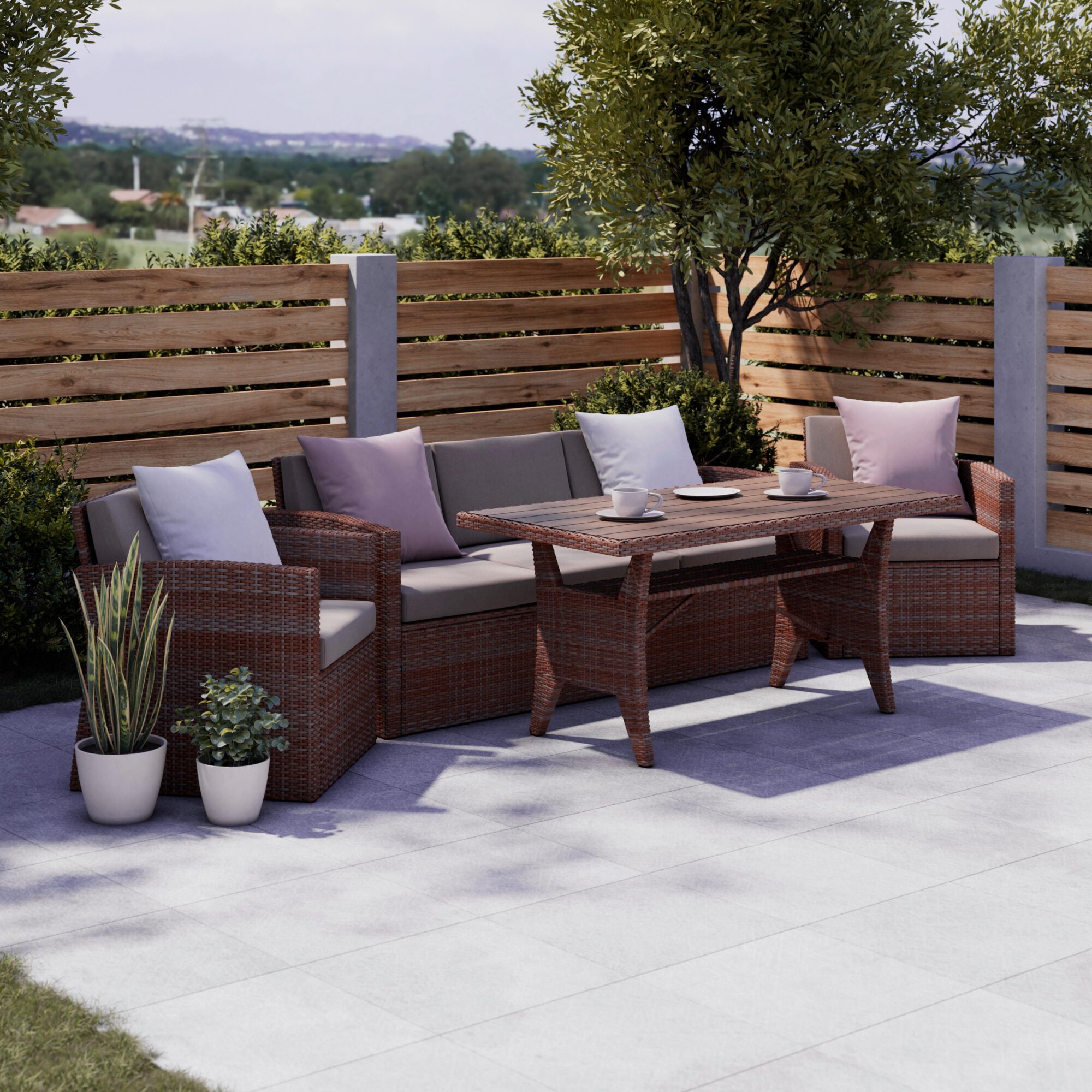 wohnli-moebel-suche-Loungegarnitur-Seline-Braun-Polywood Wohnli Möbelsuche - Loungegarnitur Seline Braun Polywood