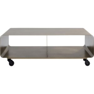 wohnli-moebel-suche-Lowboard-mit-2-Faechern-aus-Stahl-rollbar-bronze Wohnli Möbelsuche - Lowboard mit 2 Fächern aus Stahl