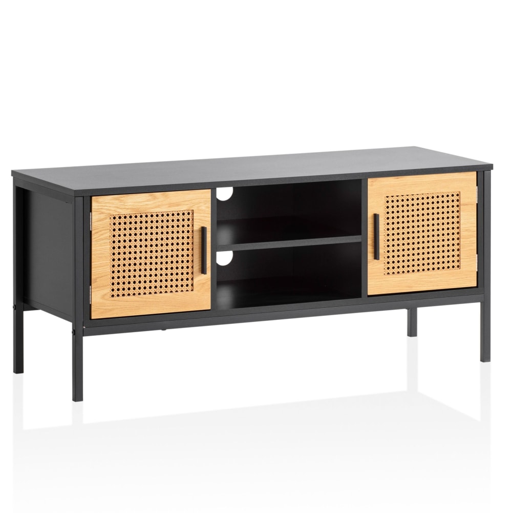 wohnli-moebel-suche-Lowboard-mit-2-Tueren-aus-MDF-Schwarz Wohnli Möbelsuche - Lowboard mit 2 Türen aus MDF