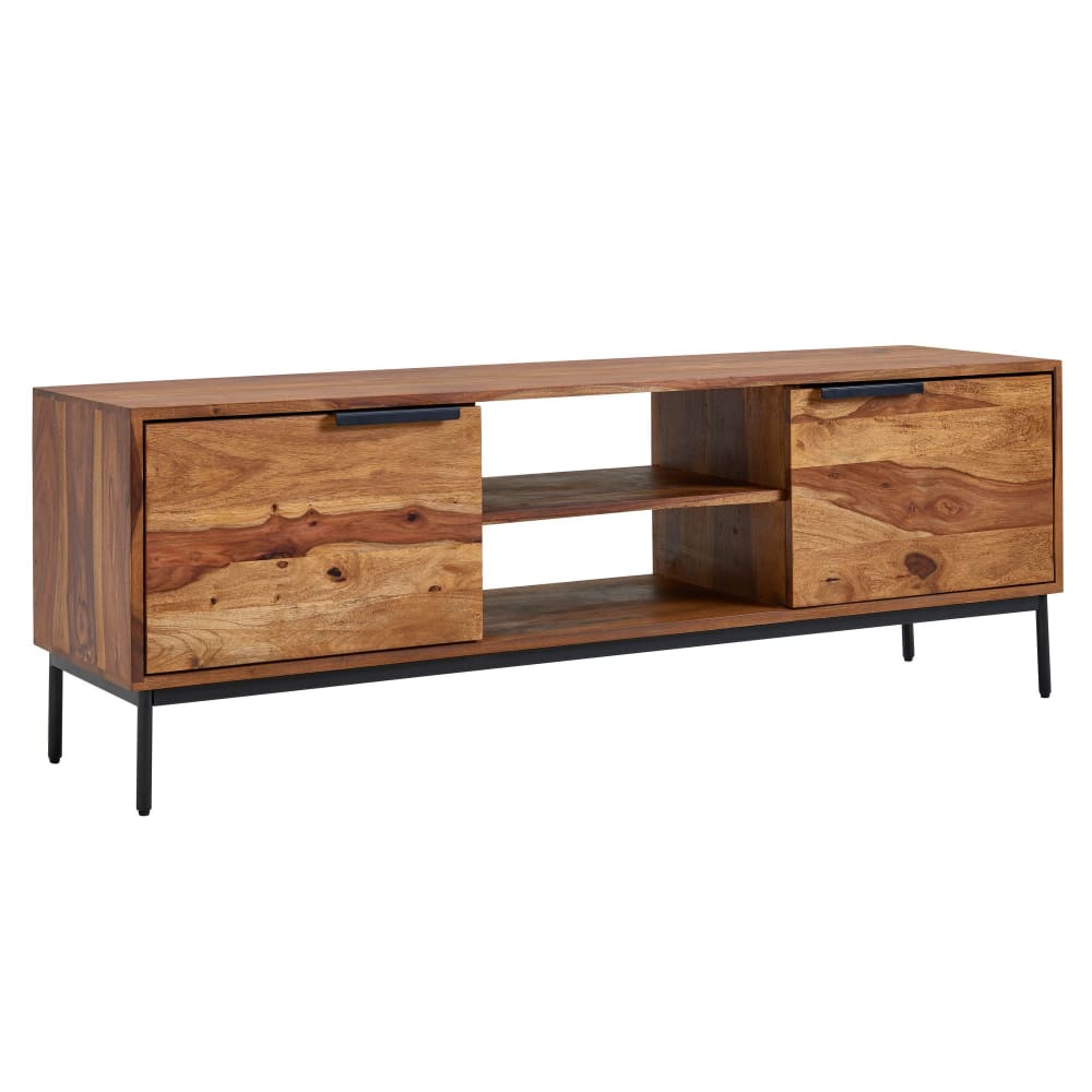 wohnli-moebel-suche-Lowboard-mit-2-Tueren-aus-Sheesham-Massivholz-Braun Wohnli Möbelsuche - Lowboard mit 2 Türen aus Sheesham Massivholz