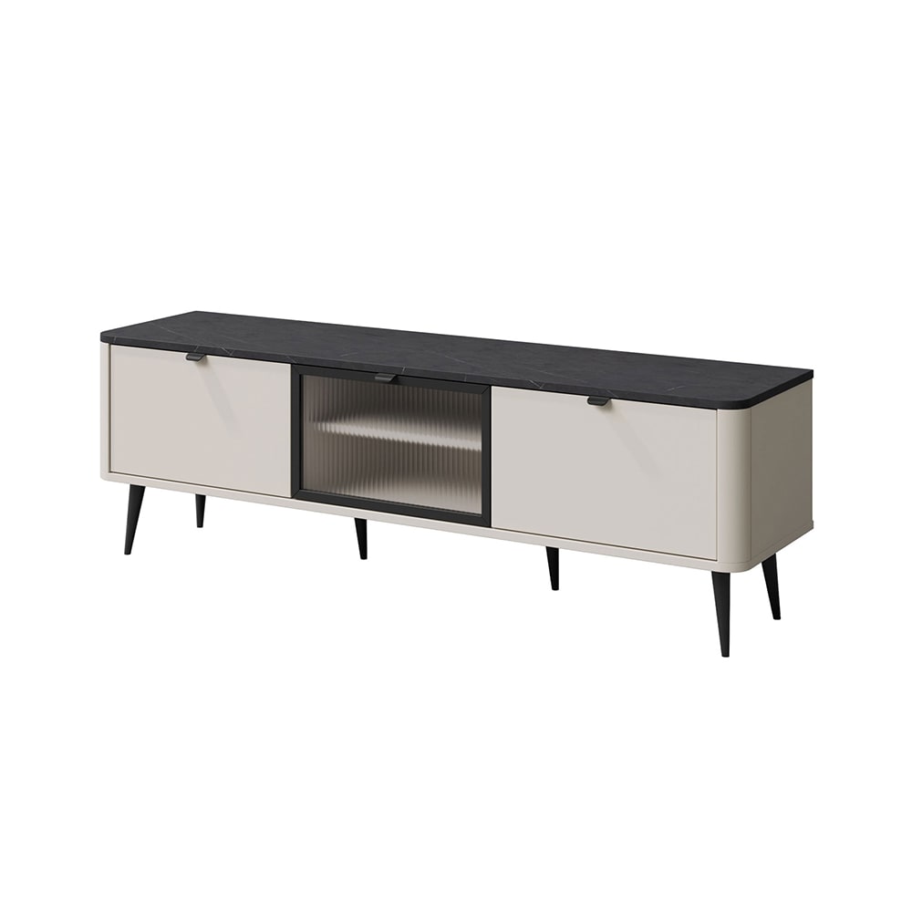 wohnli-moebel-suche-Lowboard-mit-3-Tueren-aus-MDF-160x40x52cm-Kaschmir-Graustein Wohnli Möbelsuche - Lowboard mit 3 Türen