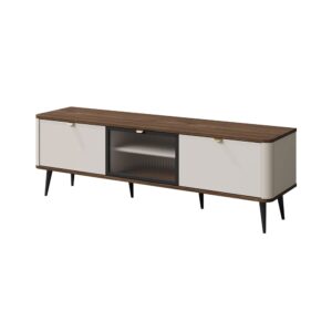 wohnli-moebel-suche-Lowboard-mit-3-Tueren-aus-MDF-160x40x52cm-Kaschmir-Walnuss Wohnli Möbelsuche - Lowboard mit 3 Türen