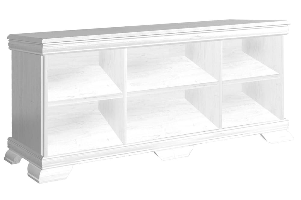 Wohnli Möbelsuche - Lowboard mit 6 offenen Fächern aus MDF