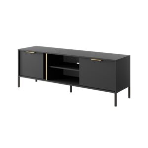wohnli-moebel-suche-Lowboard-mit-Tueren-aus-Spanplatte-anthrazitgold-1531x395x534cm Wohnli Möbelsuche - Lowboard mit Türen aus Spanplatte
