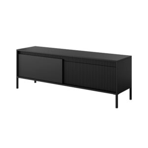 wohnli-moebel-suche-Lowboard-mit-viel-Stauraum-aus-MDF-154x40x54cm-schwarz Wohnli Möbelsuche - Lowboard mit viel Stauraum aus MDF