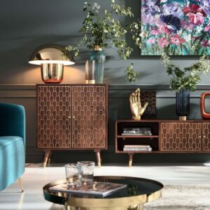 75x85x40cm Holz Braun Kare Design Möbel Esszimmermöbel Sideboards, Highboards & niedrige Anrichten