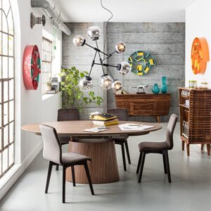 200x75x110cm Holz Braun Kare Design Möbel Esszimmermöbel Esstische