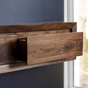 Wandkonsole aus massivem Palisanderholz 118x30x25cm Holz Braun Tikamoon Möbel Wohnzimmermöbel Konsolentische