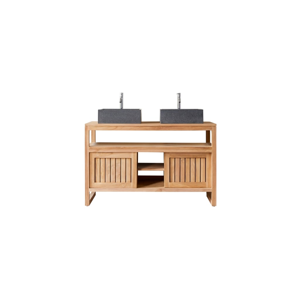 Wohnli Möbelsuche - Bad Unterschrank aus massivem Teakholz 120