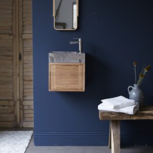 wohnli-moebel-suche-M20026365 Wohnli Möbelsuche - Badunterschrank massivem Teakholz mit Marmor Waschbecken grey