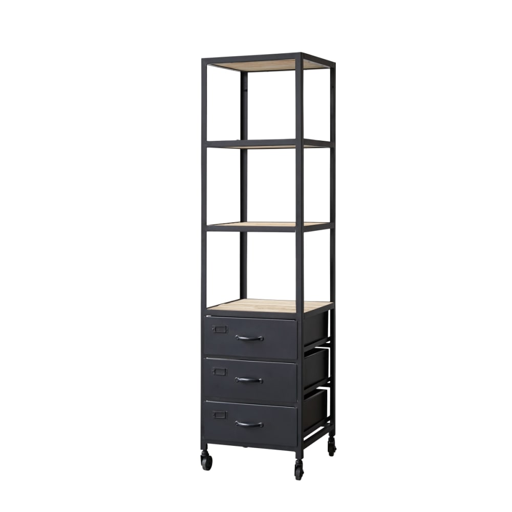 wohnli-moebel-suche-M20026380 Wohnli Möbelsuche - Bad-Hochschrank aus Mangoholz und Metall