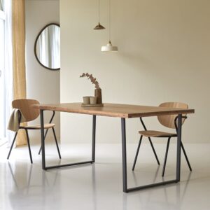 wohnli-moebel-suche-M20026422-1 Esstisch aus massiver Akazie und Metall 6/8 Pers. 175x76x90cm Holz Beige Tikamoon Möbel Esszimmermöbel Esstische