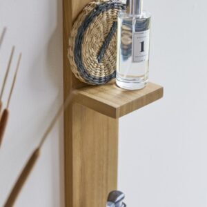 Vertikales Badregal aus massivem Teak 10x90x10cm Holz Braun Tikamoon Möbel Badezimmermöbel Badezimmerregale