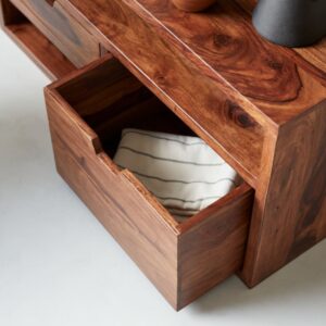 TV Schrank aus massivem Palisanderholz 85 cm 84x42x32cm Holz Braun Tikamoon Möbel Wohnzimmermöbel TV-Möbel
