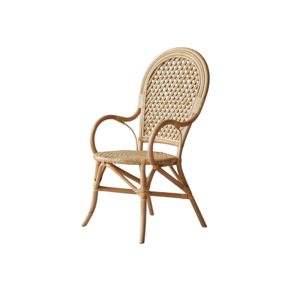 Wohnli Möbelsuche - Sessel aus Rattan Lehnstuhl Stuhl mit Armlehnen Naturrattan