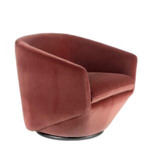 wohnli-moebel-suche-M20027664-1 Drehsessel aus Pfirsichsamt 78x70x78cm Stoff Grau Angel Cerda Sofas und Sessel Sessel, Poufs und Fußbänke Sessel