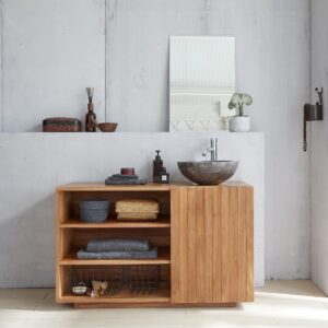 120x75x120cm Holz Beige BERAH GETAH Möbel Badezimmermöbel Waschtische