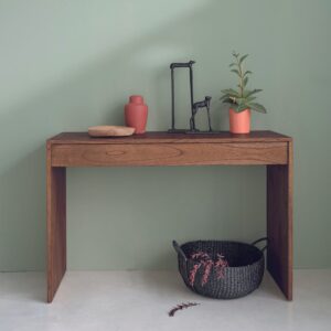 wohnli-moebel-suche-M20027902-1 Konsole aus massivem Mindi in Walnuss-Finish 120 cm 120x80x120cm Holz Braun BERAH GETAH Möbel Wohnzimmermöbel Konsolentische