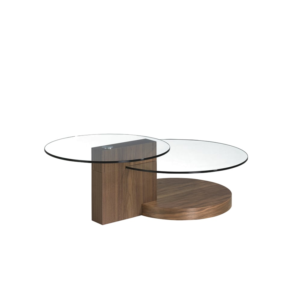 wohnli-moebel-suche-M20028032 Wohnli Möbelsuche - Runder Couchtisch aus Walnussholz und Glas
