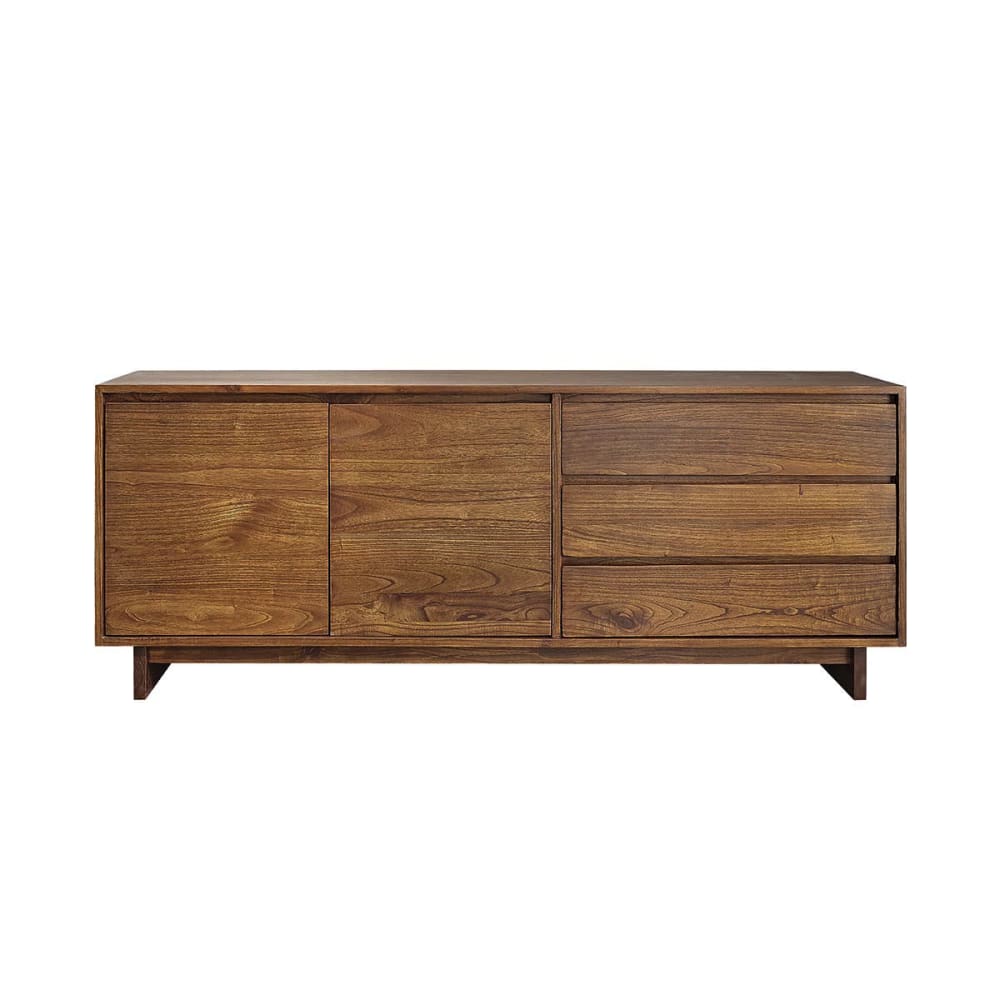 wohnli-moebel-suche-M20028116 Wohnli Möbelsuche - Kommode mit 1 Schrank und 3 Schubladen in Nussbaum-Finish